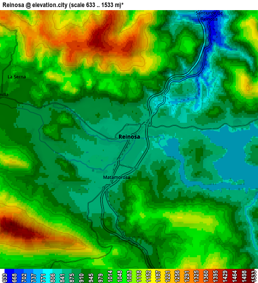 Zoom OUT 2x Reinosa, Spain elevation map