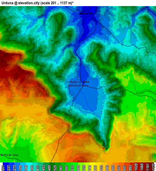 Zoom OUT 2x Urduña / Orduña, Spain elevation map