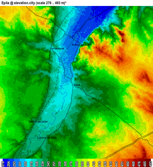 Zoom OUT 2x Épila, Spain elevation map