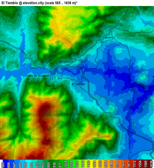 Zoom OUT 2x El Tiemblo, Spain elevation map