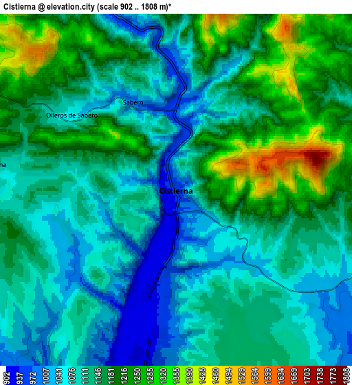 Zoom OUT 2x Cistierna, Spain elevation map