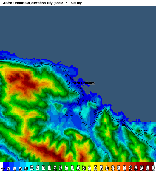 Zoom OUT 2x Castro-Urdiales, Spain elevation map