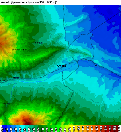 Zoom OUT 2x Arnedo, Spain elevation map