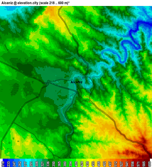 Zoom OUT 2x Alcañiz, Spain elevation map