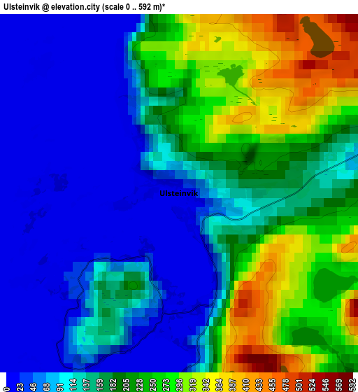 Zoom OUT 2x Ulsteinvik, Norway elevation map