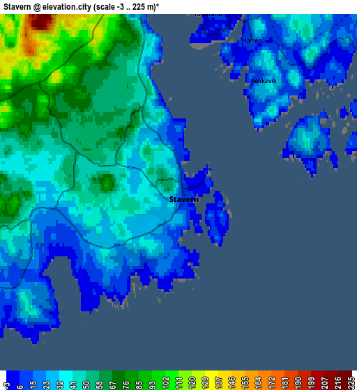 Zoom OUT 2x Stavern, Norway elevation map