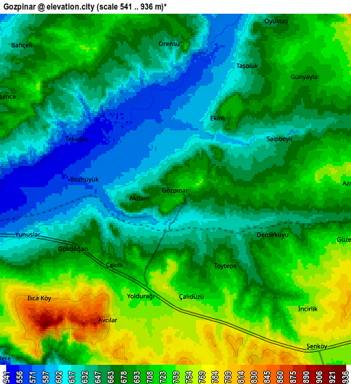 Zoom OUT 2x Gözpınar, Turkey elevation map