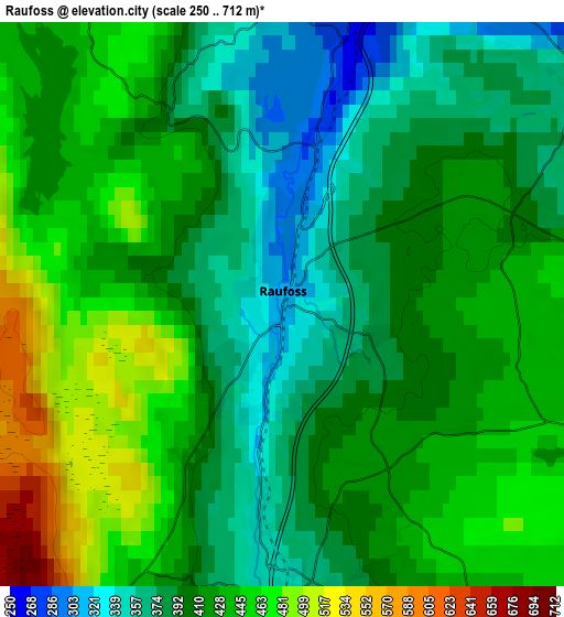Zoom OUT 2x Raufoss, Norway elevation map