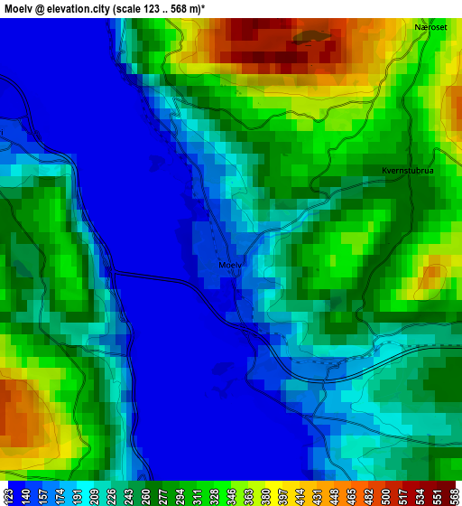 Zoom OUT 2x Moelv, Norway elevation map