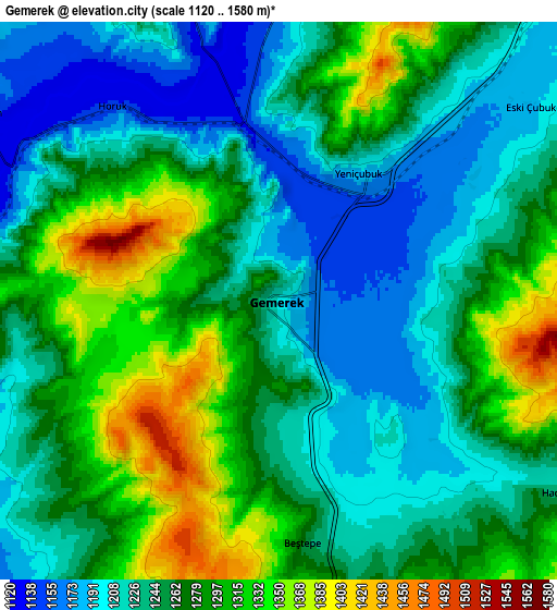 Zoom OUT 2x Gemerek, Turkey elevation map