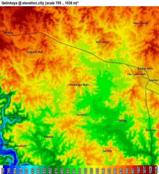 Zoom OUT 2x Gelinkaya, Turkey elevation map