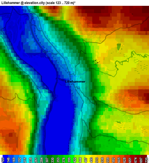 Zoom OUT 2x Lillehammer, Norway elevation map