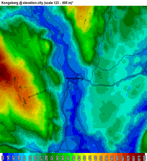 Zoom OUT 2x Kongsberg, Norway elevation map