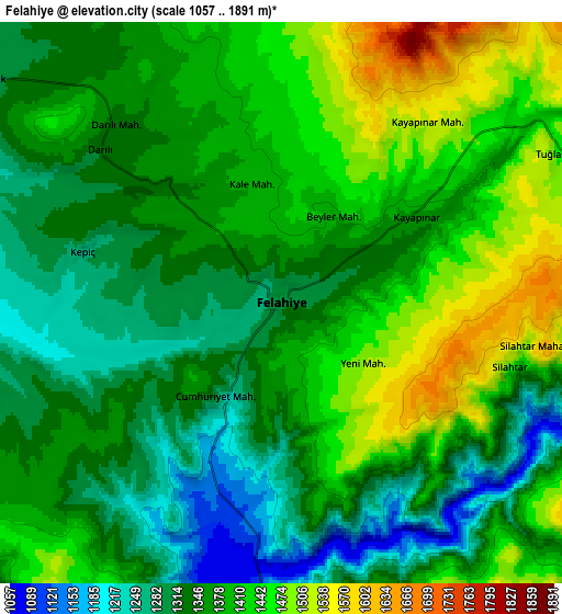 Zoom OUT 2x Felahiye, Turkey elevation map