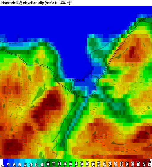 Zoom OUT 2x Hommelvik, Norway elevation map