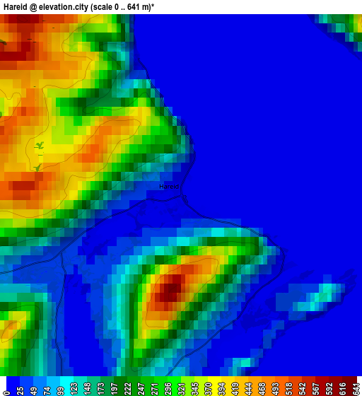 Zoom OUT 2x Hareid, Norway elevation map