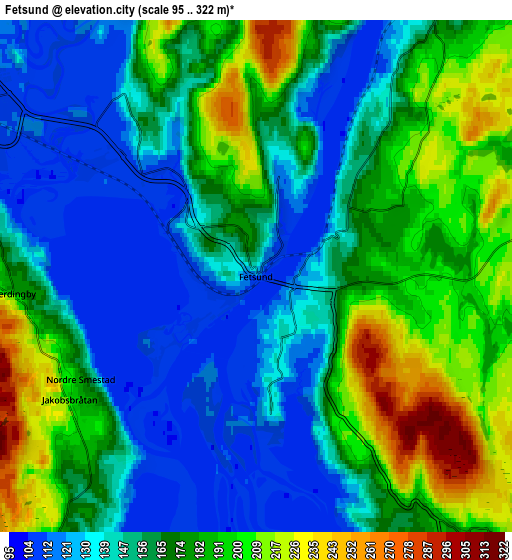 Zoom OUT 2x Fetsund, Norway elevation map