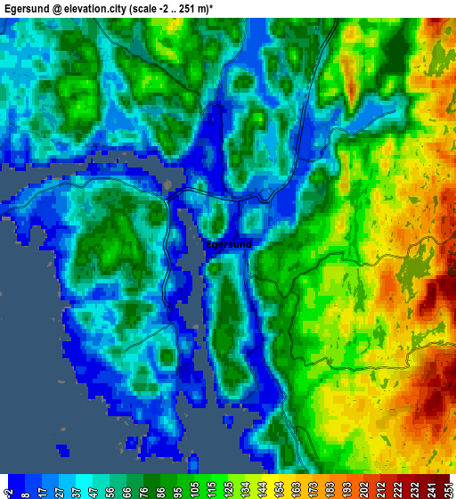 Zoom OUT 2x Egersund, Norway elevation map