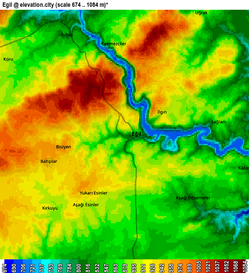 Zoom OUT 2x Eğil, Turkey elevation map