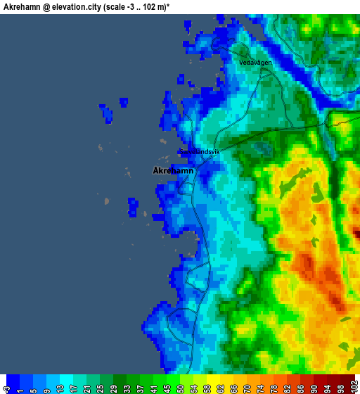 Zoom OUT 2x Åkrehamn, Norway elevation map