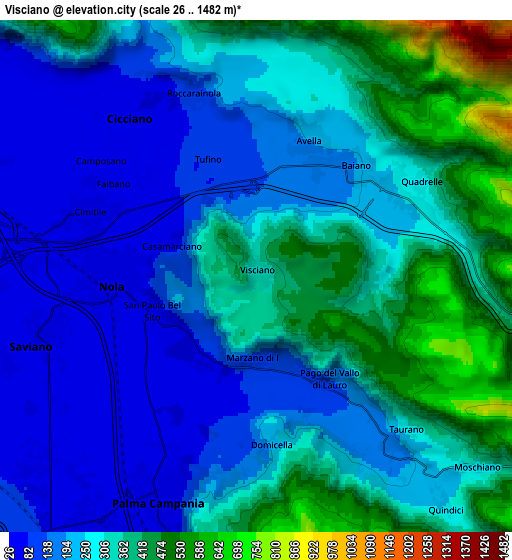 Zoom OUT 2x Visciano, Italy elevation map