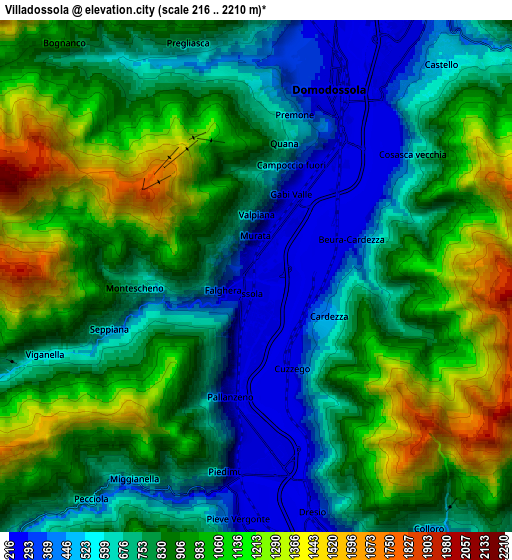 Zoom OUT 2x Villadossola, Italy elevation map