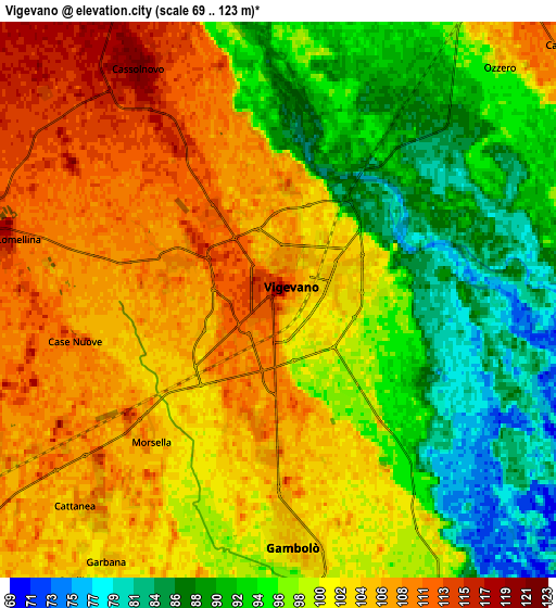 Zoom OUT 2x Vigevano, Italy elevation map