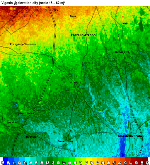 Zoom OUT 2x Vigasio, Italy elevation map