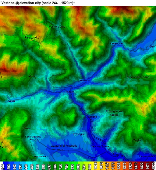 Zoom OUT 2x Vestone, Italy elevation map