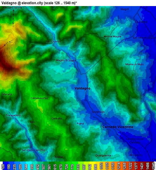 Zoom OUT 2x Valdagno, Italy elevation map