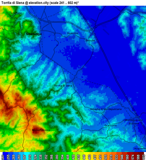 Zoom OUT 2x Torrita di Siena, Italy elevation map