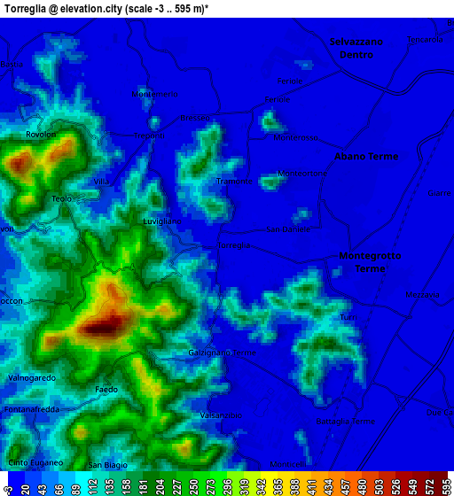 Zoom OUT 2x Torreglia, Italy elevation map