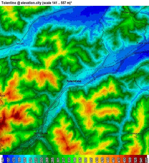 Zoom OUT 2x Tolentino, Italy elevation map