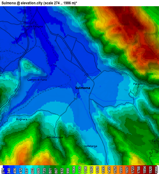 Zoom OUT 2x Sulmona, Italy elevation map