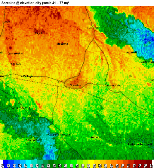 Zoom OUT 2x Soresina, Italy elevation map