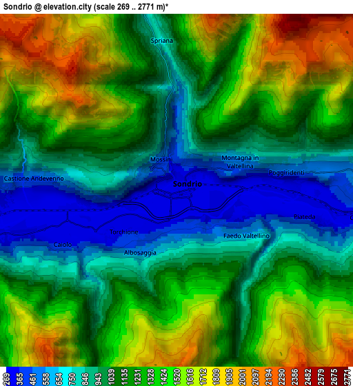 Zoom OUT 2x Sondrio, Italy elevation map