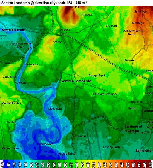 Zoom OUT 2x Somma Lombardo, Italy elevation map