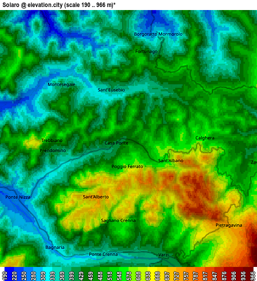 Zoom OUT 2x Solaro, Italy elevation map