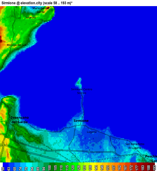 Zoom OUT 2x Sirmione, Italy elevation map