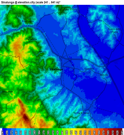 Zoom OUT 2x Sinalunga, Italy elevation map