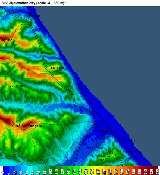 Zoom OUT 2x Silvi, Italy elevation map