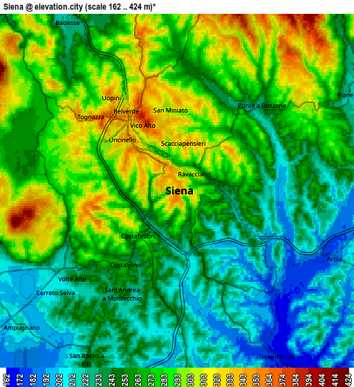 Zoom OUT 2x Siena, Italy elevation map