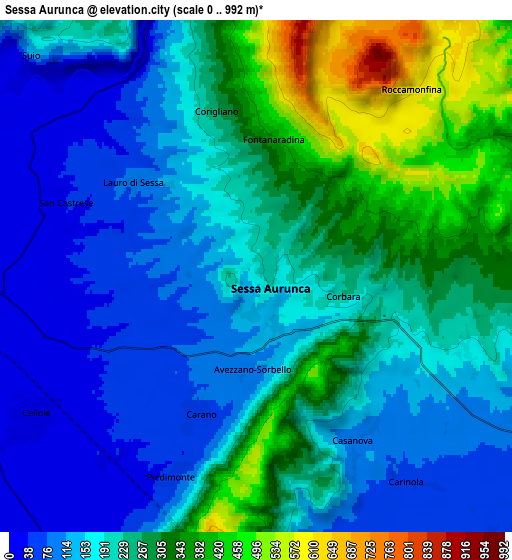 Zoom OUT 2x Sessa Aurunca, Italy elevation map