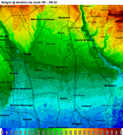 Zoom OUT 2x Seregno, Italy elevation map