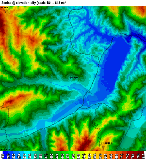 Zoom OUT 2x Senise, Italy elevation map