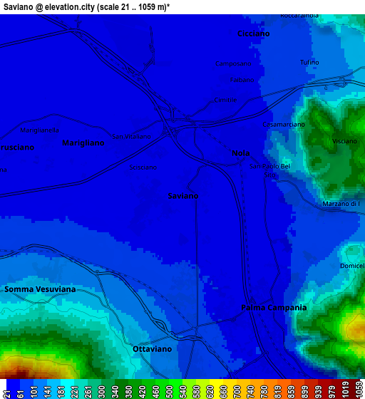 Zoom OUT 2x Saviano, Italy elevation map