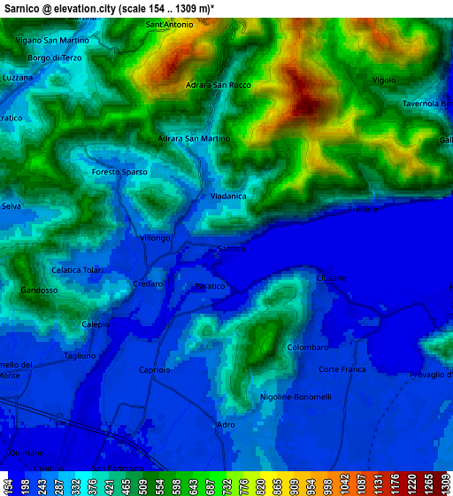 Zoom OUT 2x Sarnico, Italy elevation map