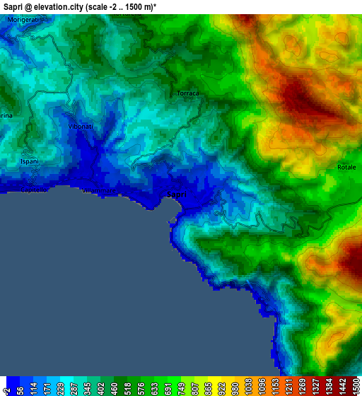 Zoom OUT 2x Sapri, Italy elevation map