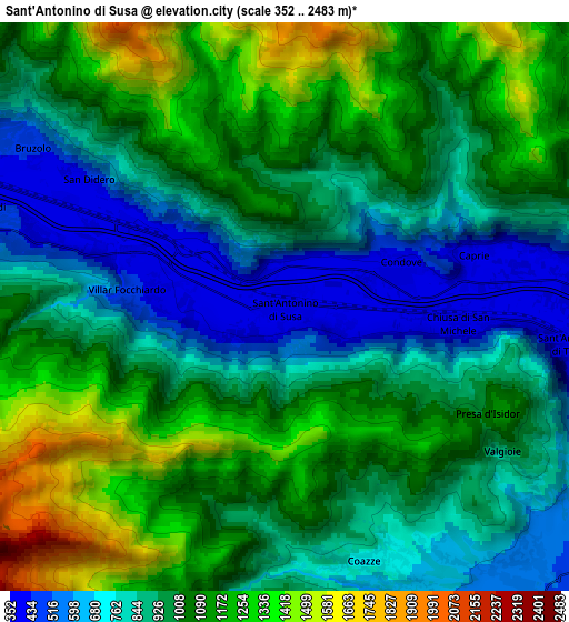 Zoom OUT 2x Sant'Antonino di Susa, Italy elevation map