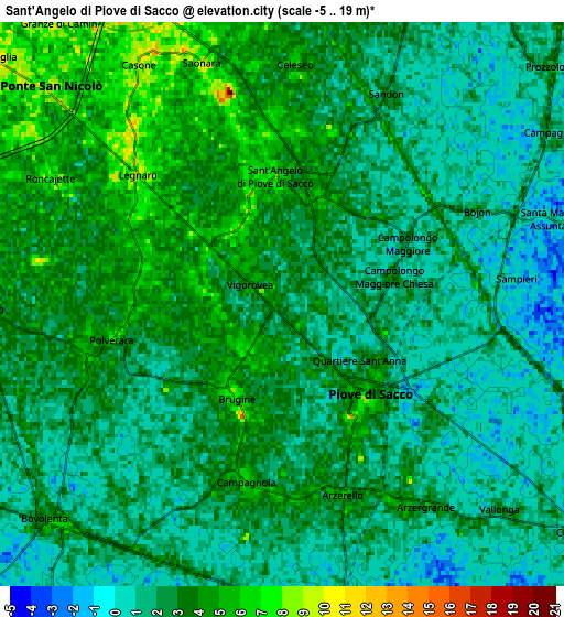 Zoom OUT 2x Sant'Angelo di Piove di Sacco, Italy elevation map